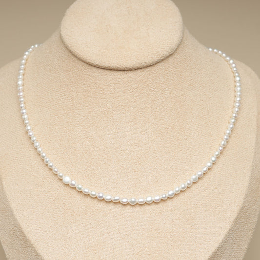 Freshwater 3-3.5mm Pearls String, Necklace Clasp as Free Gift