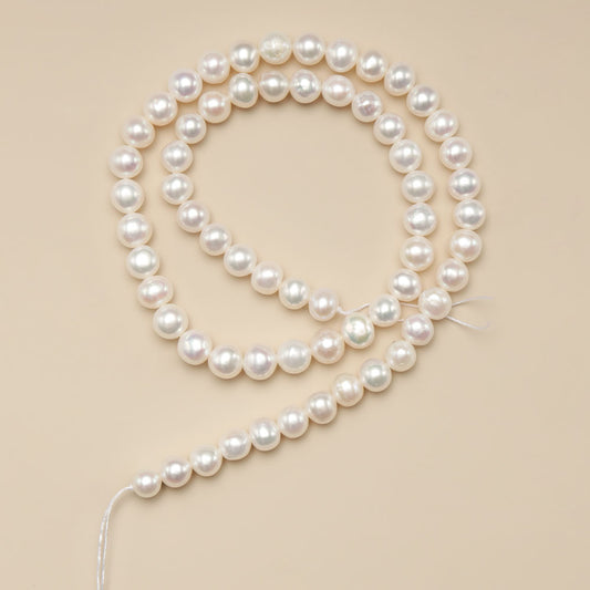 Freshwater 6-7mm Pearls String, Necklace Clasp as Free Gift