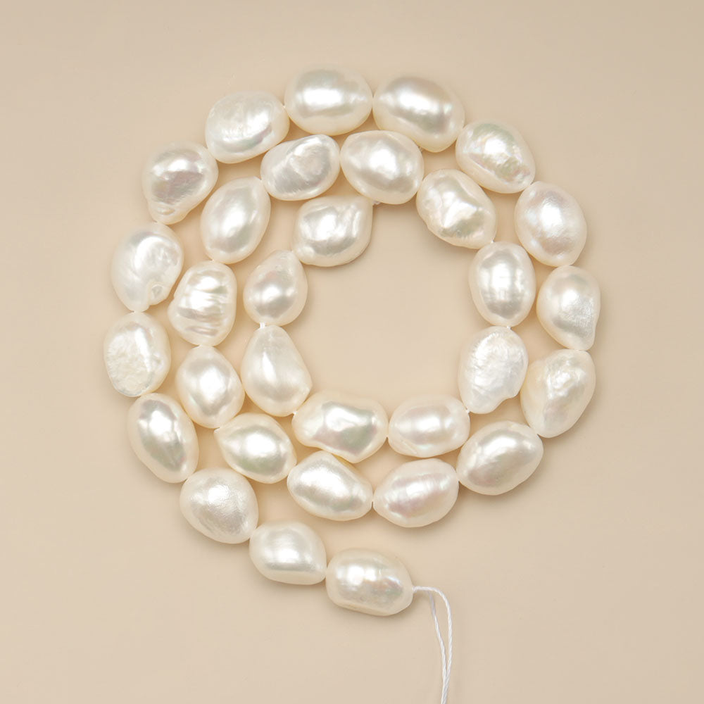 Freshwater 9-10mm Pearls String, Necklace Clasp as Free Gift