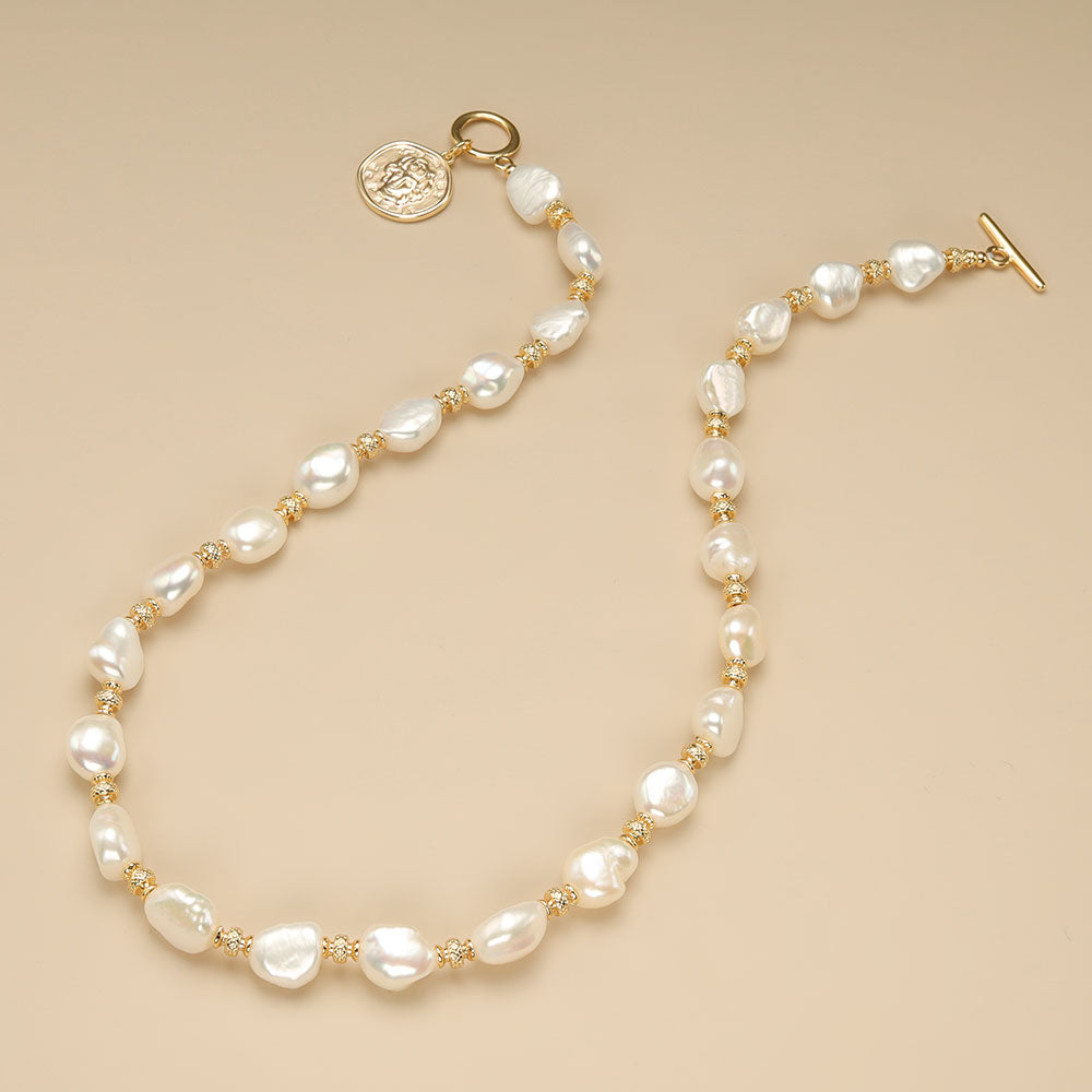 A baroque freshwater pearl.