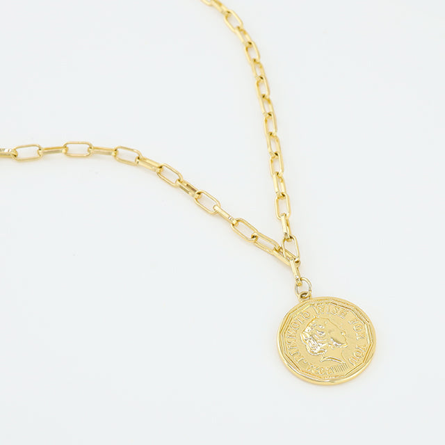 The front of coin pendant.