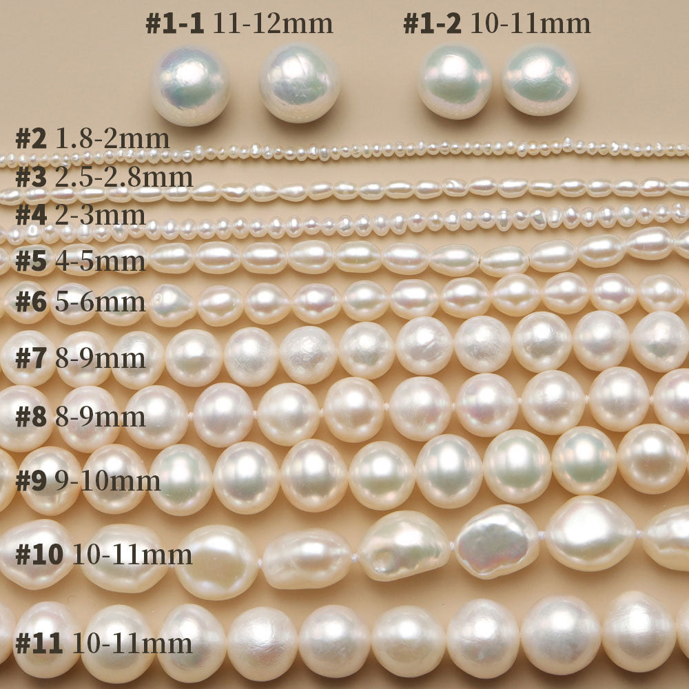 A picture of different sizes peals comparison.