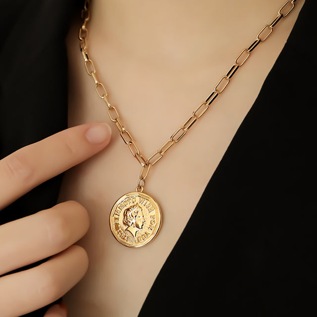 Gold pendant for women.