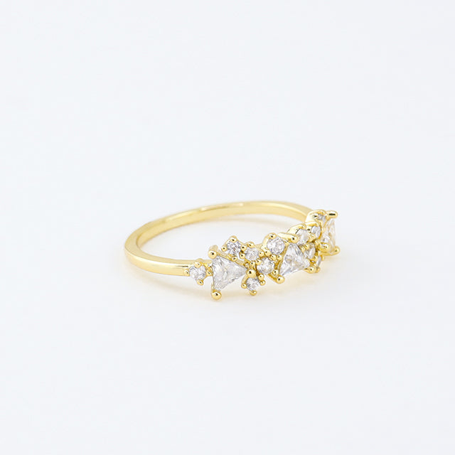 A shinning gold plated ring.