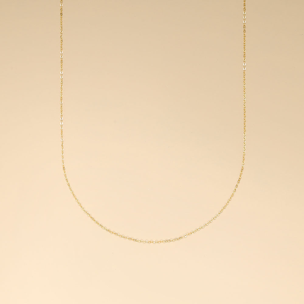 A gold plated silver necklace.