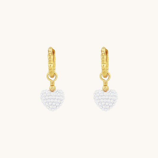 Solid Heart Drop Earrings