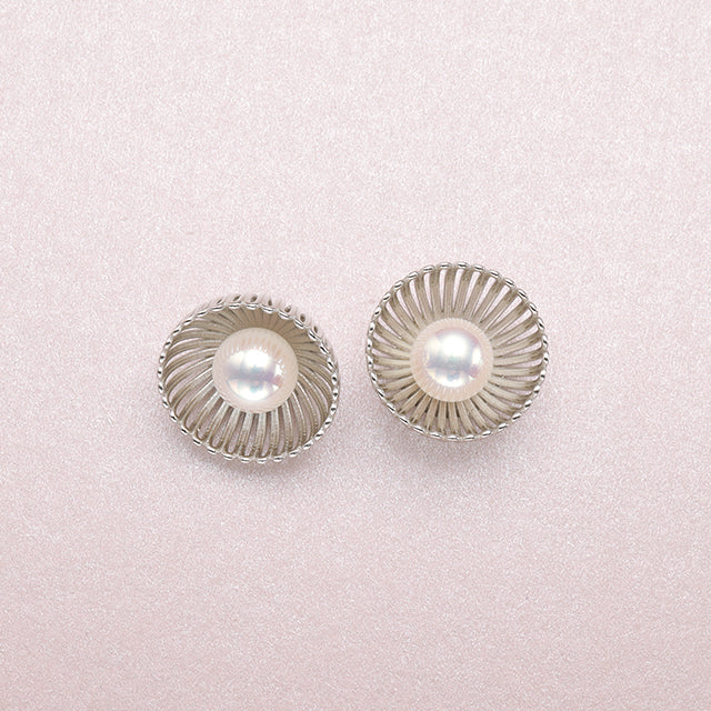 A pair of hypoallergenic stud earrings.