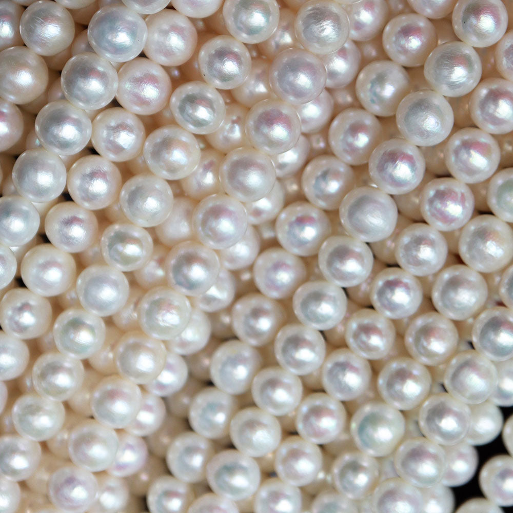 Pink loose freshwater pearls.