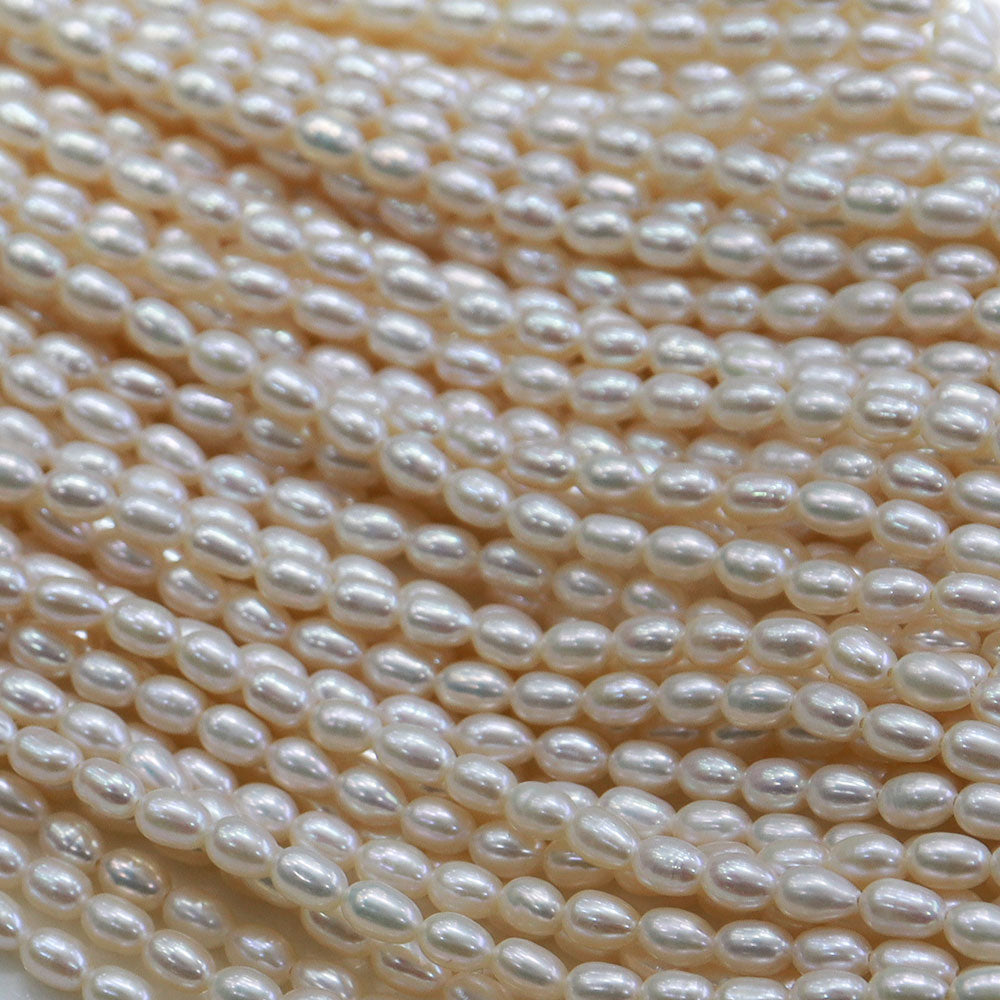 A mass of natural beads for jewelry making.