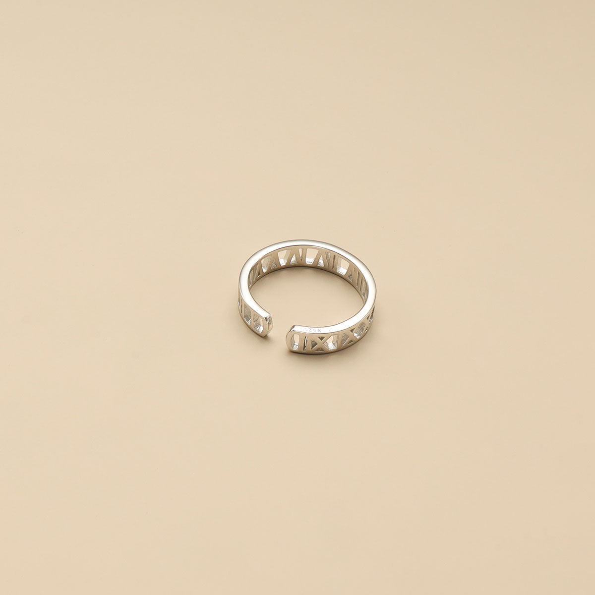 An open cuff ring.