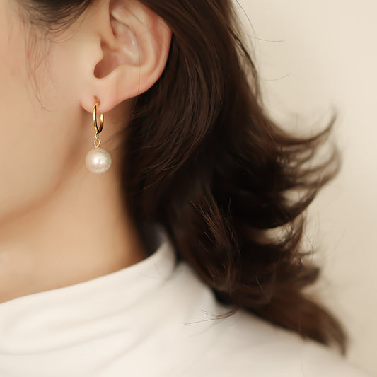 Simple Baroque Pearl Clip-Ons Earrings