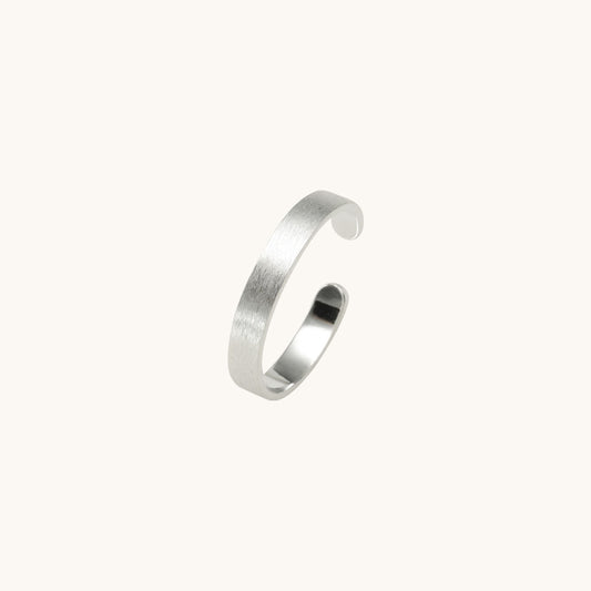 Sterling Silver Plain Matt Finish Band Ring