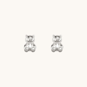 Silver bear earrings.