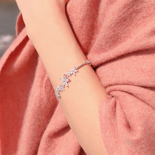 Sakura Blossom Gold Bracelet for Women