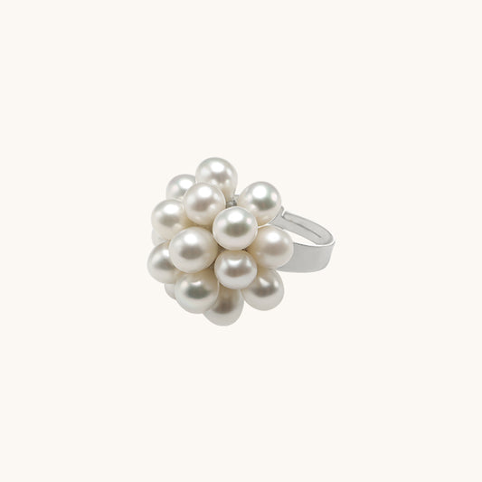 Popcorn Pearl Adjustable Ring