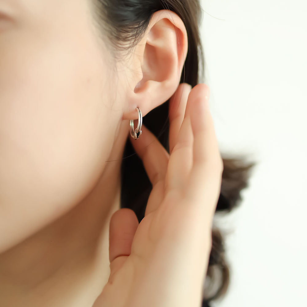 Unusual silver earrings.